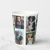 Eenvoudige fotocollage 7 foto's herhaald papieren bekers (Rechts)