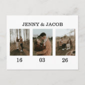 Eenvoudige fotocollage datums Opslaan van de datum Briefkaart (Voorkant)