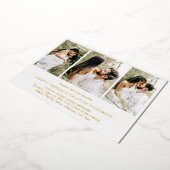 Eenvoudige fotocollage Elegante bruiloft Folie Uitnodiging (Gedraaid)