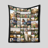 Eenvoudige fotocollage fleece deken