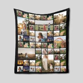 Eenvoudige fotocollage fleece deken