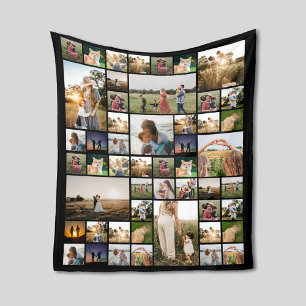 Eenvoudige fotocollage fleece deken