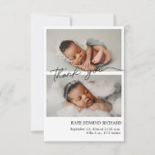 Eenvoudige fotocollage geboorte aankondiging pasge (Voorkant)