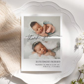 Eenvoudige fotocollage geboorte aankondiging pasge