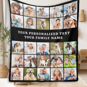 Eenvoudige Fotocollage Gepersonaliseerde 25 Afbeel Fleece Deken