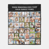 Eenvoudige Fotocollage Gepersonaliseerde 36 Afbeel Fleece Deken (Voorkant)