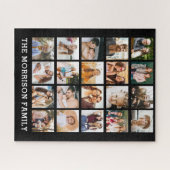 Eenvoudige Fotocollage Gepersonaliseerde Instagram Legpuzzel (Horizontaal)