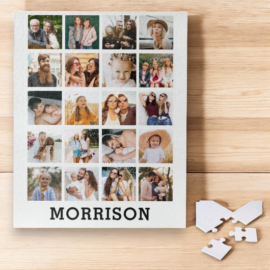Eenvoudige Fotocollage Gepersonaliseerde Instagram Legpuzzel