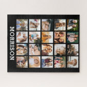 Eenvoudige Fotocollage Gepersonaliseerde Instagram Legpuzzel (Horizontaal)