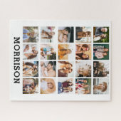 Eenvoudige Fotocollage Gepersonaliseerde Instagram Legpuzzel (Horizontaal)