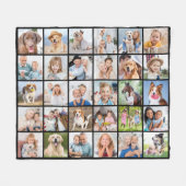 Eenvoudige Fotocollage Gepersonaliseerde Multi 30  Fleece Deken (Voorkant (Horizontaal))
