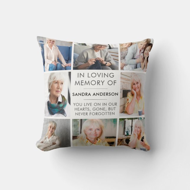 Eenvoudige fotocollage in liefhebbend geheugen kussen (Voorkant)