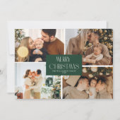 Eenvoudige fotocollage kerstvakantie kaart (Voorkant)