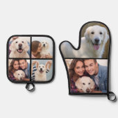 Eenvoudige fotocollage Mitt 2 Potholder 4 Ovenwant & Pannenlap Set (Voorkant)