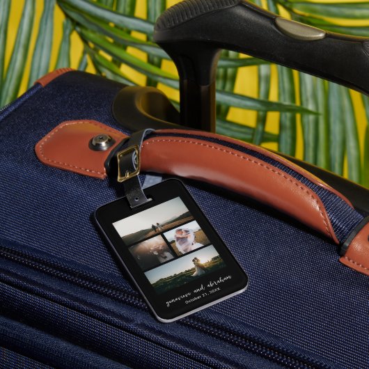 Eenvoudige fotocollage Modern Bagagelabel (Voorkant Insitu 1)