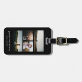 Eenvoudige fotocollage Modern Bagagelabel (Voorkant horizontaal)