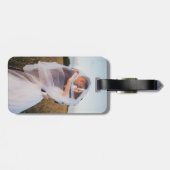 Eenvoudige fotocollage Modern Bagagelabel (Achterkant horizontaal)