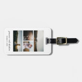 Eenvoudige fotocollage Modern Bagagelabel (Voorkant horizontaal)