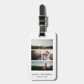 Eenvoudige fotocollage Modern Bagagelabel (Voorkant verticaal)