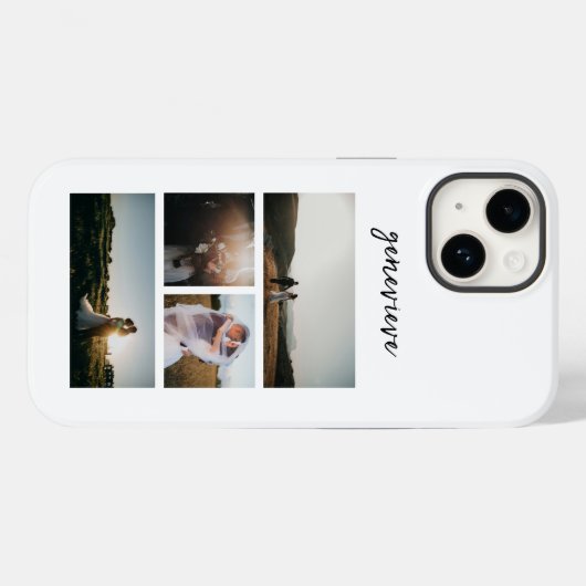 Eenvoudige fotocollage Modern Case-Mate iPhone Case (Achterkant (horizontaal))