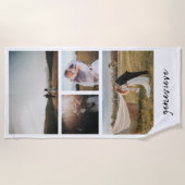 Eenvoudige fotocollage Modern Strandlaken (Voorkant)