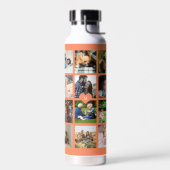 Eenvoudige fotocollage monogrammed aandenken sinaa waterfles (Links)