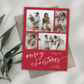 Eenvoudige fotocollage Script Merry Christmas Magn