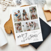 Eenvoudige fotocollage Script Merry Christmas Magn