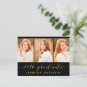 Eenvoudige fotocollage | Uitnodiging voor afstudee (Staand voorkant)