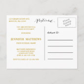 Eenvoudige fotocollage | Uitnodiging voor afstudee Briefkaart (Achterkant)