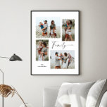 Eenvoudige fotocollage zwart-wit familie poster<br><div class="desc">Eenvoudige Fotocollage Zwart-wit Familie Faux Canvas Print. Klik op de bewerkingsknop om uw foto's en tekst aan te passen.</div>