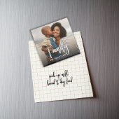 Eenvoudige fotofamilie kalligrafie script overlay magneet