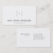 Eenvoudige fotograaf Focus Logo Visitekaartje (Voorkant / Achterkant)