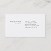 Eenvoudige fotograaf Focus Logo Visitekaartje (Achterkant)