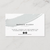 Eenvoudige Fotograaf Grey Brush Stroke Visitekaart Visitekaartje (Achterkant)