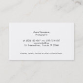 Eenvoudige fotograaf Shutter Lens Logo Black Visitekaartje (Achterkant)