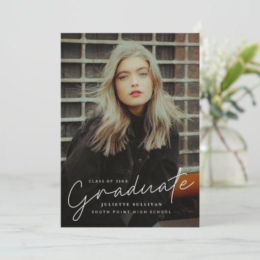 Eenvoudige fotografie met modern script (Staand voorkant)