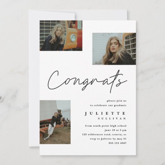 Eenvoudige fotografie met modern script (Achterkant)