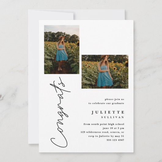 Eenvoudige fotografie met modern script (Achterkant)