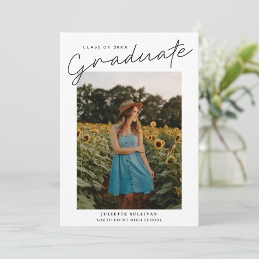 Eenvoudige fotografie met modern script (Staand voorkant)