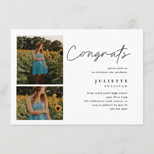 Eenvoudige fotografie met modern script (Achterkant)