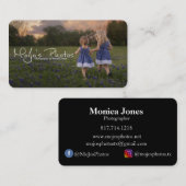 Eenvoudige fotografie met watermerk visitekaartje (Voorkant / Achterkant)