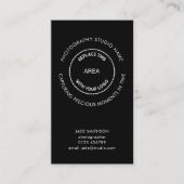 Eenvoudige fotografie van Studio QR-code — zwart c Visitekaartje (Voorkant)