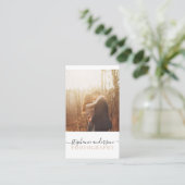 Eenvoudige fotografie visitekaartje (Staand voorkant)