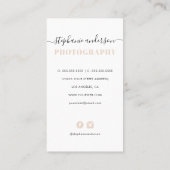 Eenvoudige fotografie visitekaartje (Achterkant)