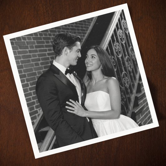 Eenvoudige Fotohuwelijksservetten Servet