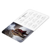 Eenvoudige fotokalender 2025 magneet (Linkerzijde)