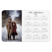 Eenvoudige fotokalender 2025 magneet (Horizontaal)