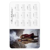 Eenvoudige fotokalender 2025 magneet (Verticaal)