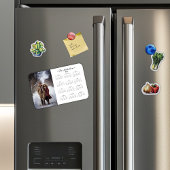 Eenvoudige fotokalender 2025 magneet